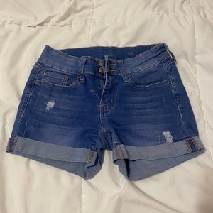 SO Cuffed Blue Jean Shorts